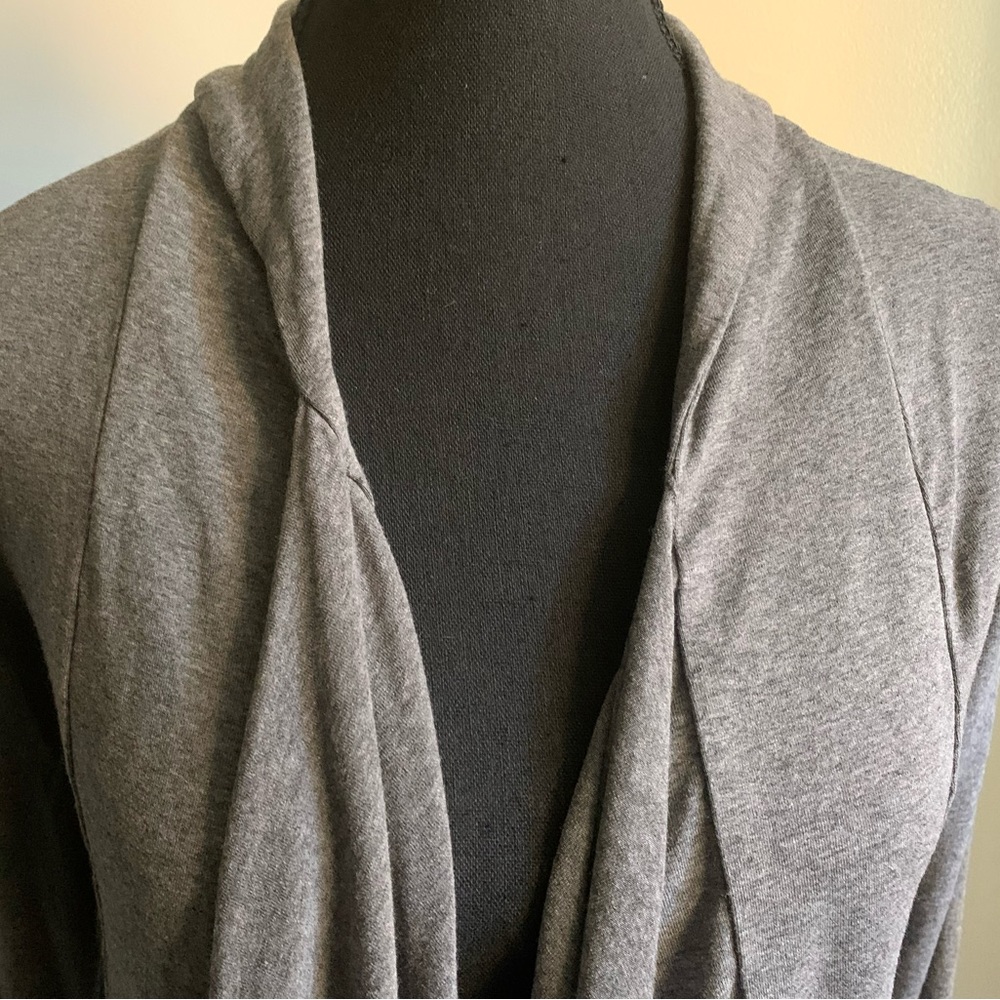 Urban CoCo Women's Drape Front Open Cardigan Long Sleeve - Picture 2 of 7